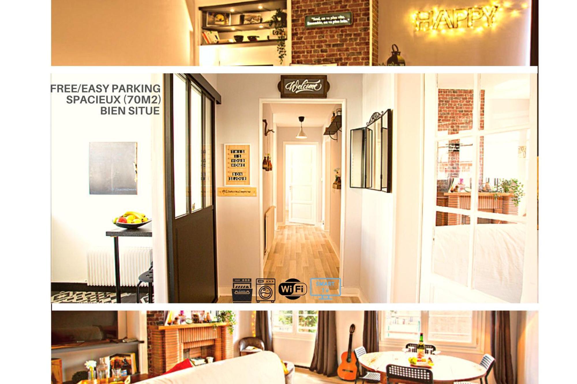 #LIndustrioChampetre Free Parking, Bien Situé, Spacieux, Proche Clinique Ruan Exterior foto
